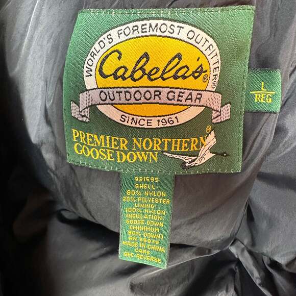 Cabela’s EUC Outdoor Premier Goose Down Bib Overalls Warm Men Size L - Picture 9 of 9